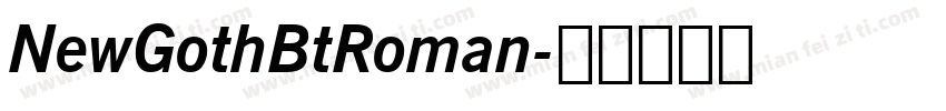 NewGothBtRoman字体转换