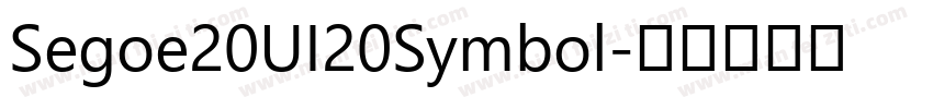 Segoe20UI20Symbol字体转换