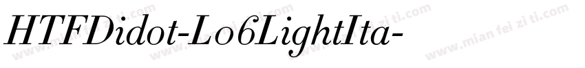 HTFDidot-L06LightIta字体转换