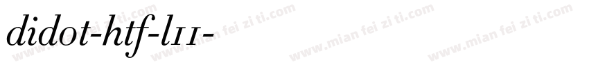 didot-htf-l11字体转换