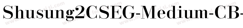 Shusung2CSEG-Medium-CB字体转换