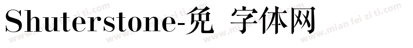 Shuterstone字体转换