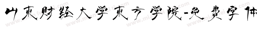 山东财经大学东方学院字体转换