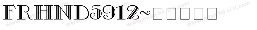 Frhnd5912字体转换