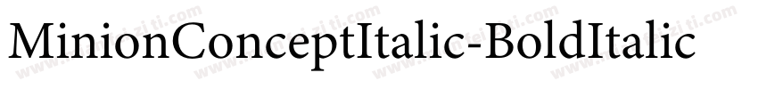 MinionConceptItalic-BoldItalic字体转换