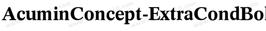 AcuminConcept-ExtraCondBold字体转换