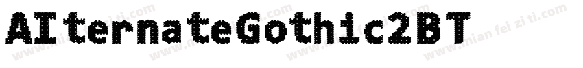 AIternateGothic2BT字体转换
