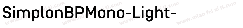 SimplonBPMono-Light字体转换