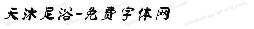 天沐足浴字体转换
