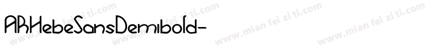 ARHebeSansDemibold字体转换
