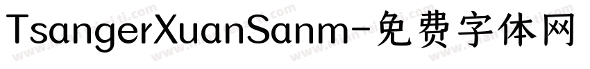TsangerXuanSanm字体转换
