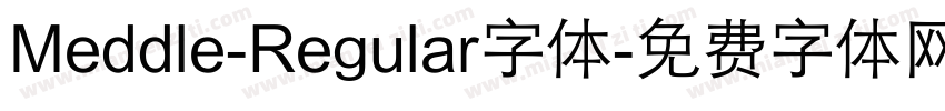 Meddle-Regular字体字体转换