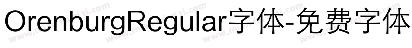 OrenburgRegular字体字体转换
