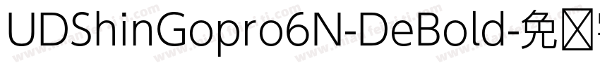 UDShinGopro6N-DeBold字体转换