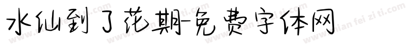 水仙到了花期字体转换