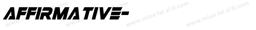 Affirmative字体转换