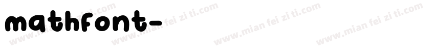 mathfont字体转换