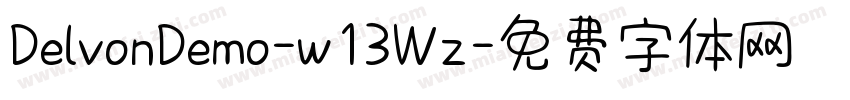 DelvonDemo-w13Wz字体转换