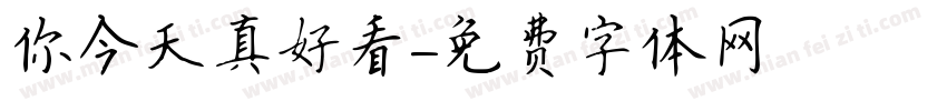 你今天真好看字体转换