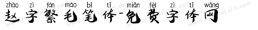 赵字繁毛笔体字体转换