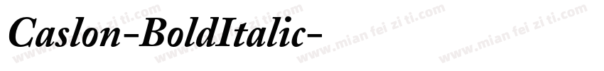 Caslon-BoldItalic字体转换