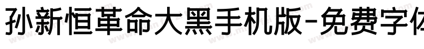 孙新恒革命大黑手机版字体转换