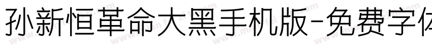 孙新恒革命大黑手机版字体转换