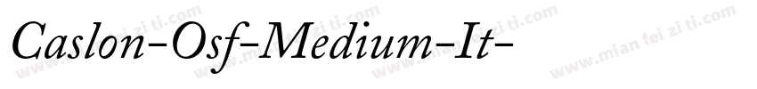 Caslon-Osf-Medium-It字体转换
