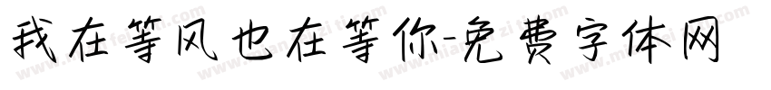 我在等风也在等你字体转换