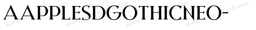 Aapplesdgothicneo字体转换