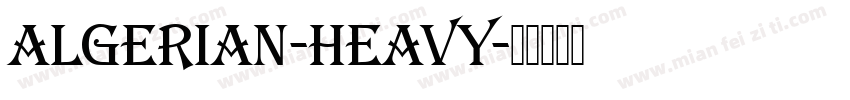 algerian-Heavy字体转换