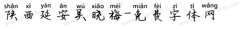 陕西延安吴晓梅字体转换