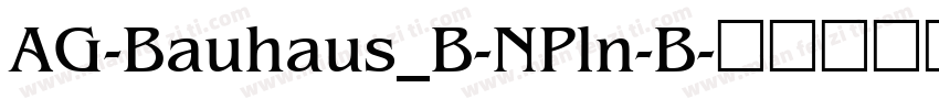 AG-Bauhaus_B-NPln-B字体转换