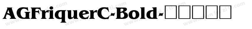 AGFriquerC-Bold字体转换