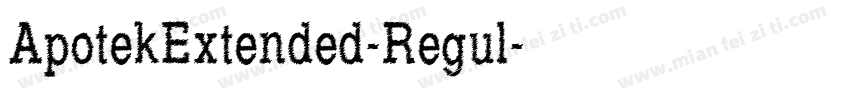 ApotekExtended-Regul字体转换