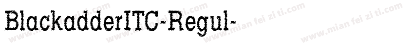 BlackadderITC-Regul字体转换