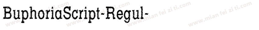 BuphoriaScript-Regul字体转换