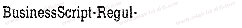 BusinessScript-Regul字体转换
