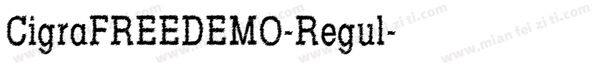 CigraFREEDEMO-Regul字体转换