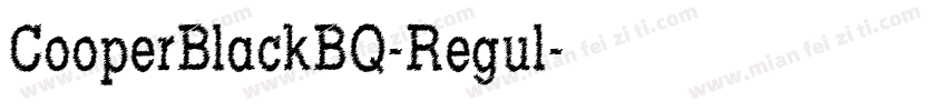 CooperBlackBQ-Regul字体转换