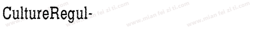 CultureRegul字体转换