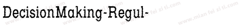 DecisionMaking-Regul字体转换