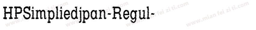 HPSimpliedjpan-Regul字体转换
