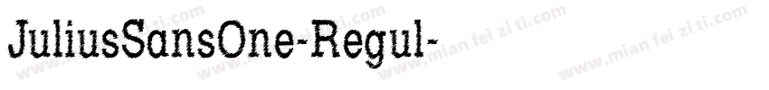 JuliusSansOne-Regul字体转换