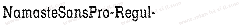 NamasteSansPro-Regul字体转换