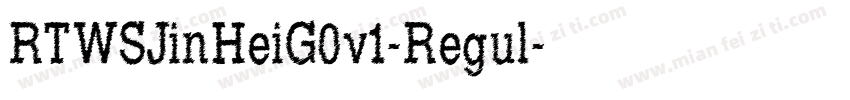 RTWSJinHeiG0v1-Regul字体转换