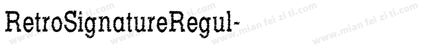 RetroSignatureRegul字体转换