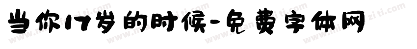 当你17岁的时候字体转换