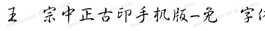 王汉宗中正古印手机版字体转换