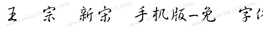 王汉宗细新宋简手机版字体转换